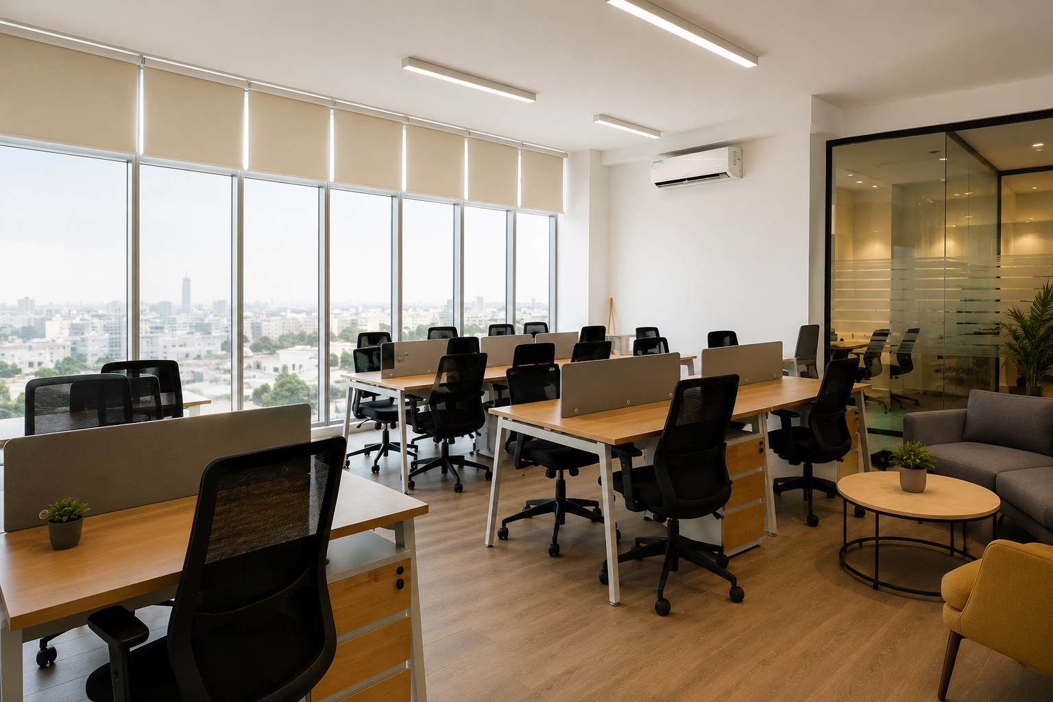 Modern coworking office and workspace